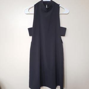 Lulu's Black Cutout High Neck Mini Dress